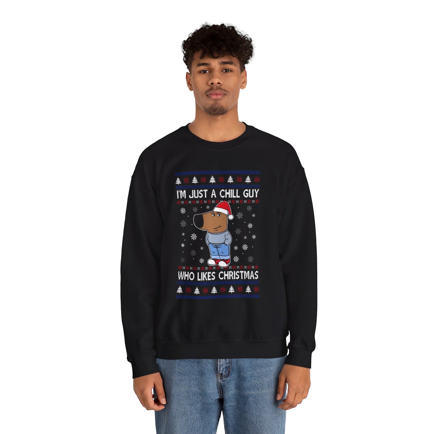 Chill Guy Christmas Sweater