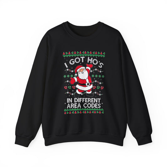 Ho’s In Area Codes Christmas Sweater