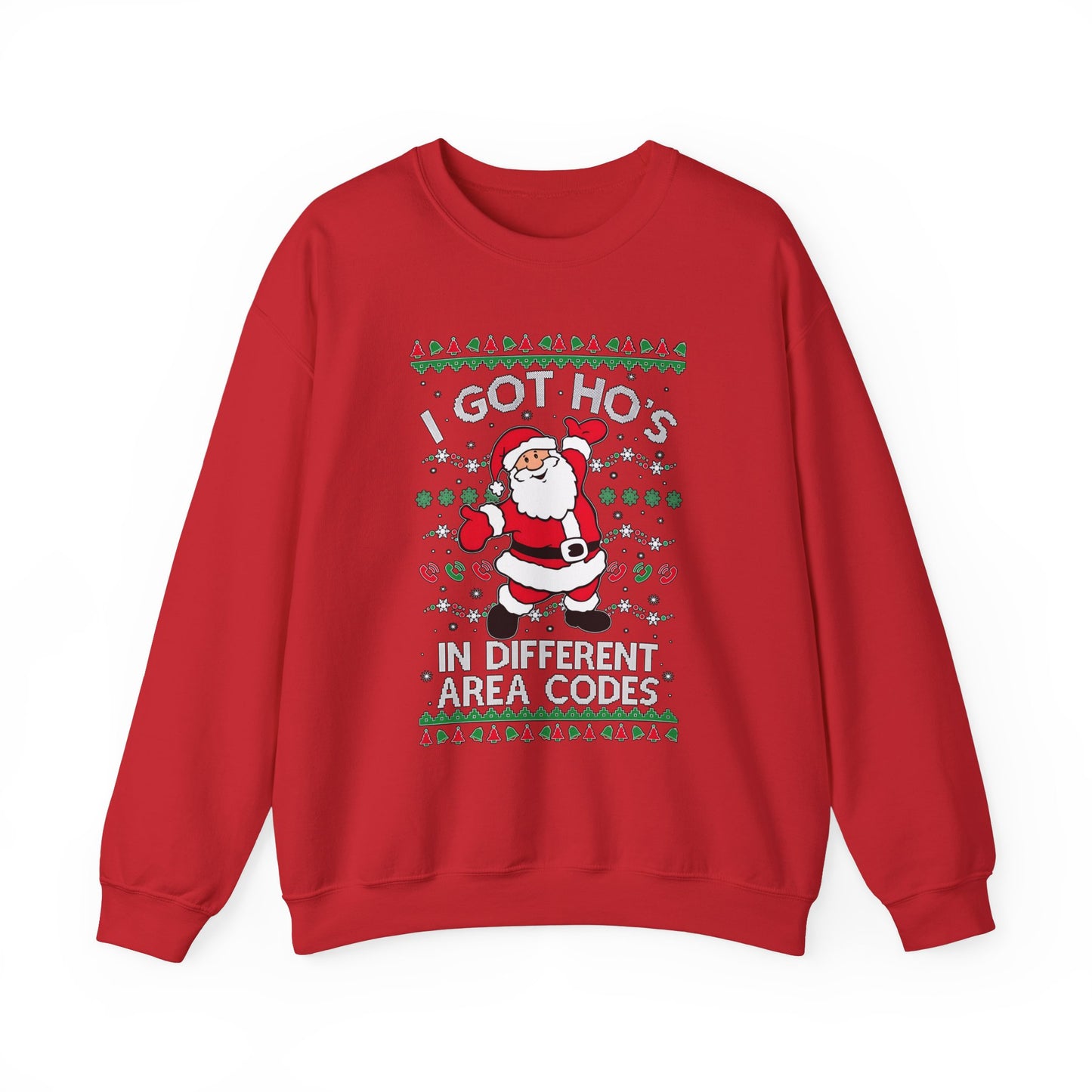 Ho’s In Area Codes Christmas Sweater