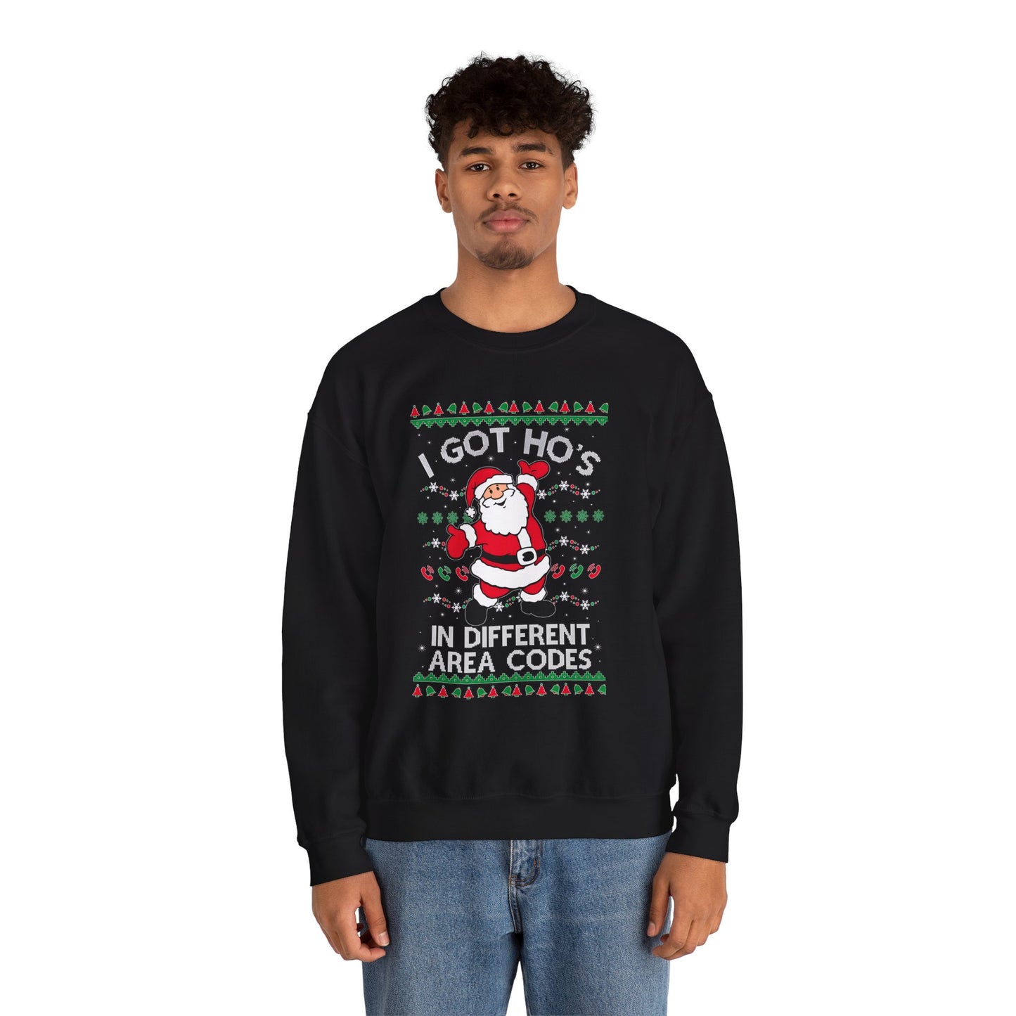 Ho’s In Area Codes Christmas Sweater